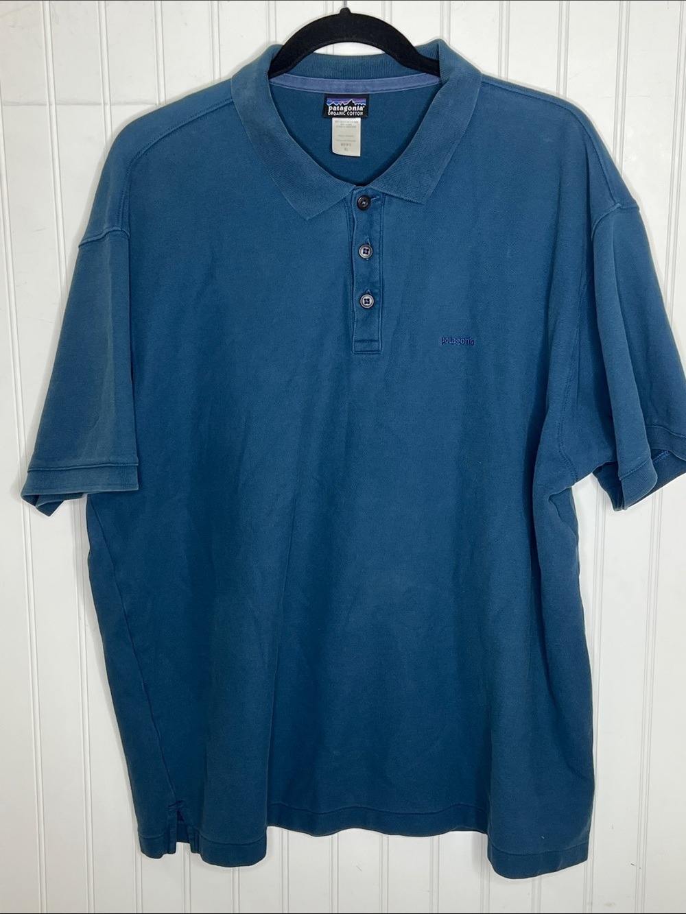 Patagonia Men’s Teal Blue Organic Cotton Polo Shirt XL